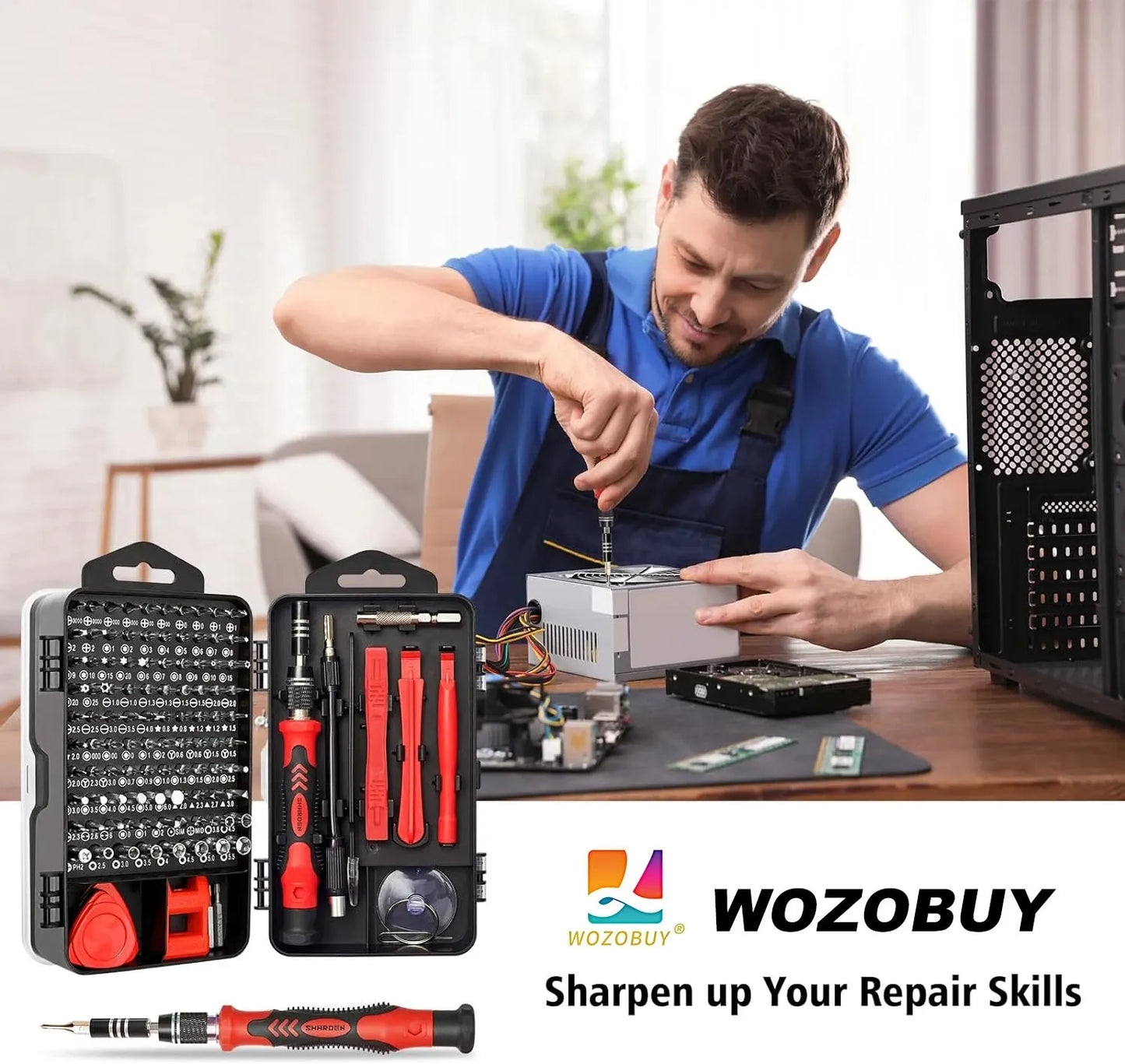 WOZOBUY 138 In1 Precision Screwdriver Set Magnetic