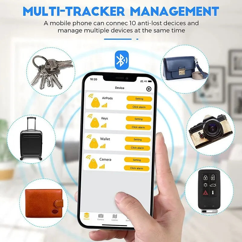 Anti Lost Alarm Wallet Key Finder Smart Tag Bluetooth Tracer GPS Locator