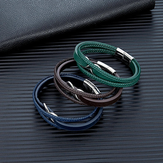 Men Women Multilayer Braided Leather Bracelets Forver Love Infinity