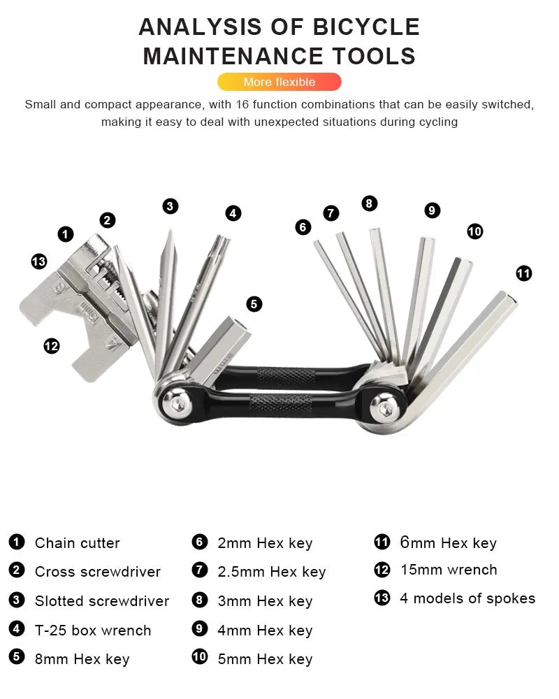 Bicycle Multi Tool Chain Splitter Cutter Repair Tool