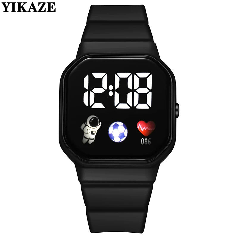 Kids Boys Girls Sports Waterproof Silicone LED Digital Watch