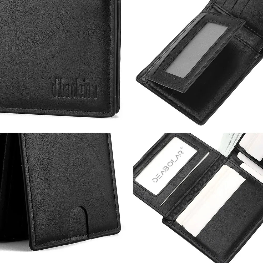 Rfid Mens Card Holder Slim Wallet PU Leather