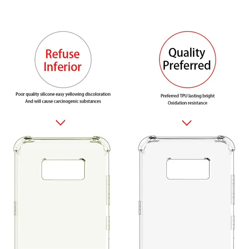 Transparent Shockproof Phone Case For Galaxy S23 S22 S21 S20