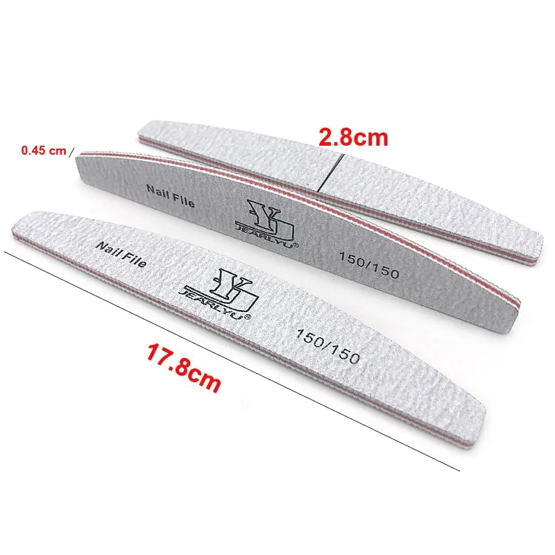 5pcs Nail File Mix Color Limas Grit Professional Sandpaper