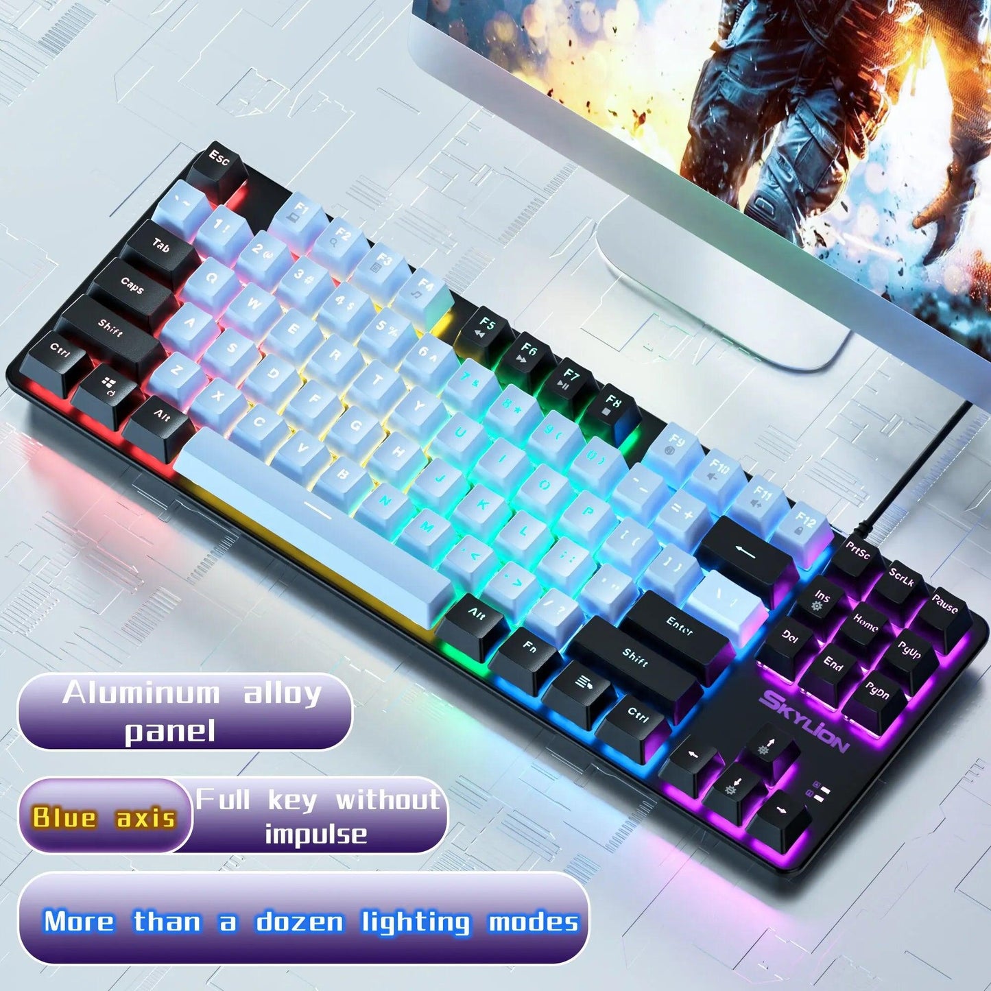 SKYLION H87 Wired Mechanical Keyboard - On Sale On