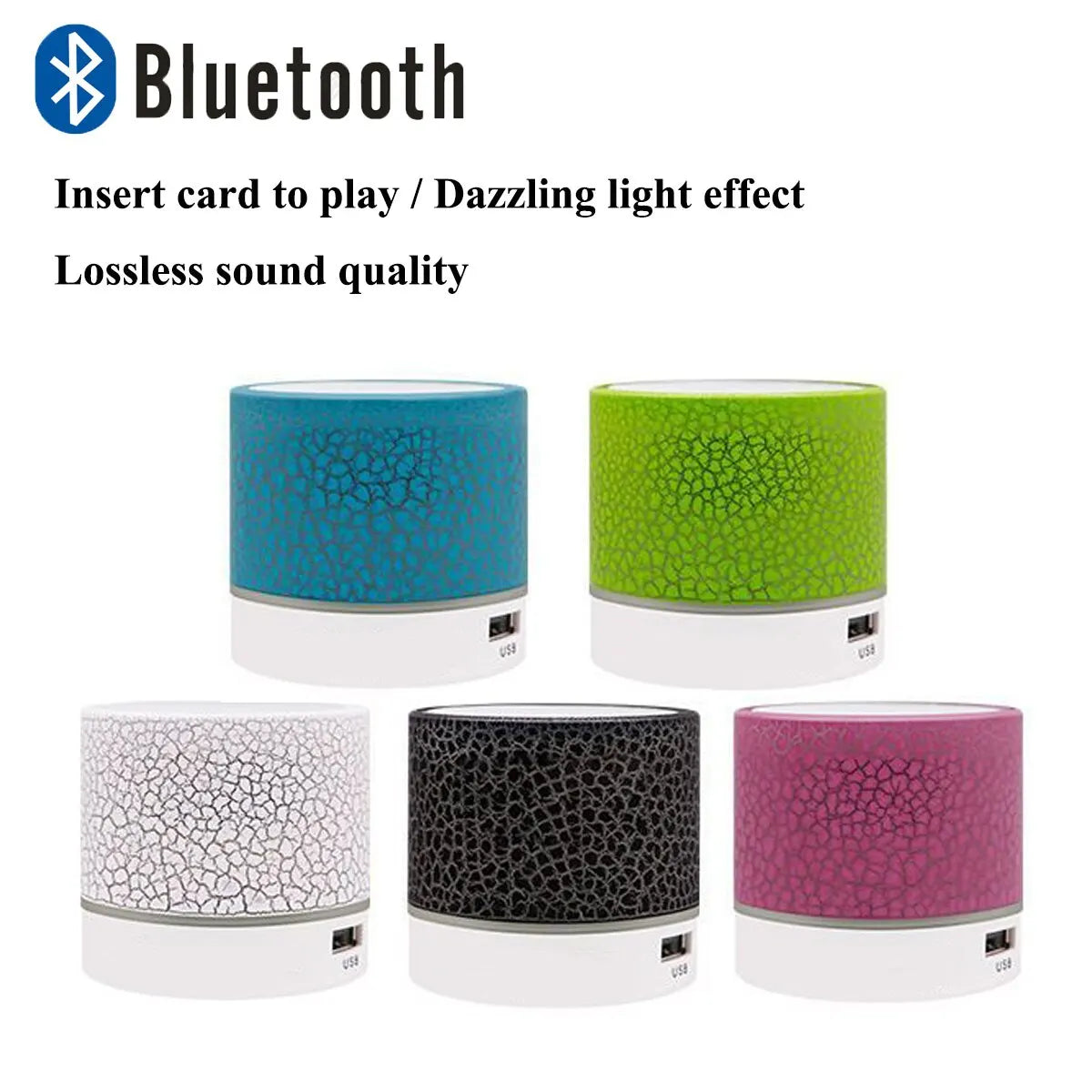 A9 Dazzling Crack LED Wireless Bluetooth Speaker