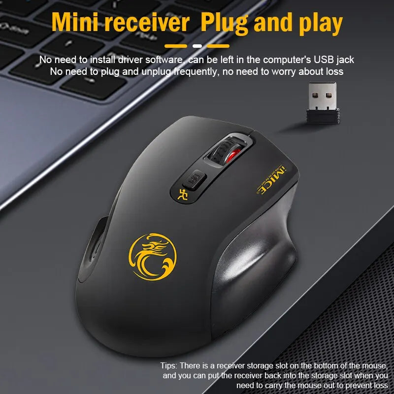 Wireless Silent Mouse 3 Speed Adjustable