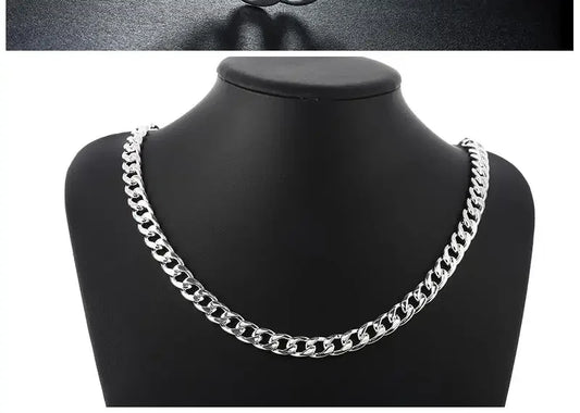 925 Sterling Silver 10MM Exquisite Noble Necklace for Men Women