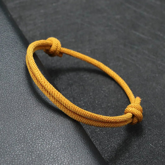 Handmade Adjustable Rope Bracelet Mens 4mm Thin String Bracelets