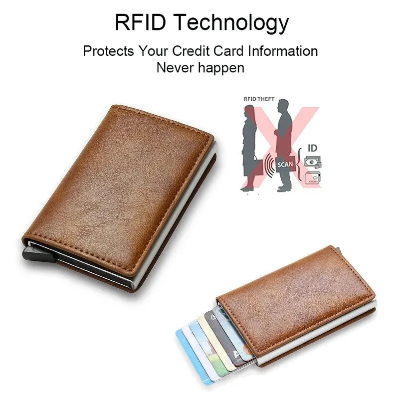 Anti Thief Rfid Card Holder Minimalist Mens Wallet