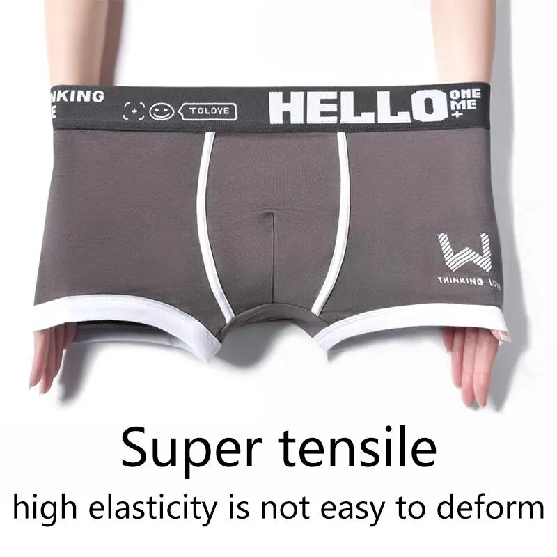 Mens Boxer Shorts Panties Cotton Underwear Breathable Soft