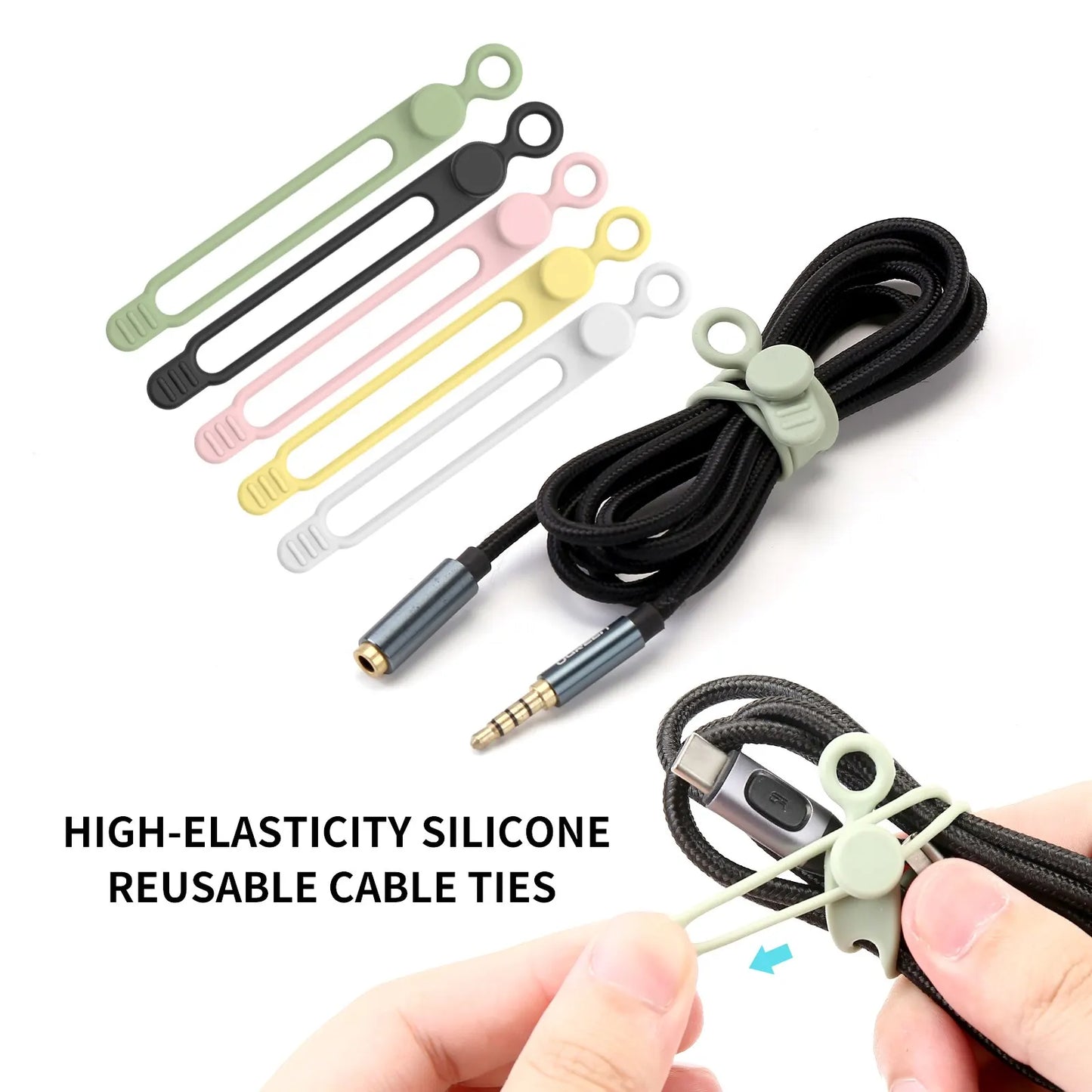 UMUST Silicone Cable Ties Cord Organizer Reusable