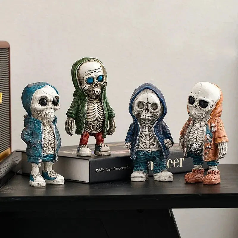 Skeleton Doll Resin Jewelry Character Statue Home Creative Room Decor