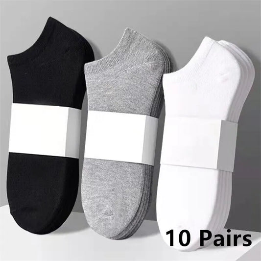 10 Pairs Mens Polyester Soft Breathable Socks