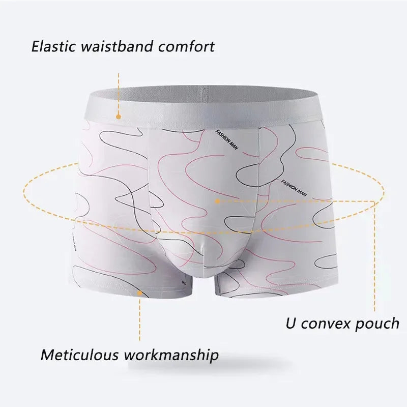 Stay Cool and Stylish 3 Pack Mens Boxer Fashionable Sports Underwear