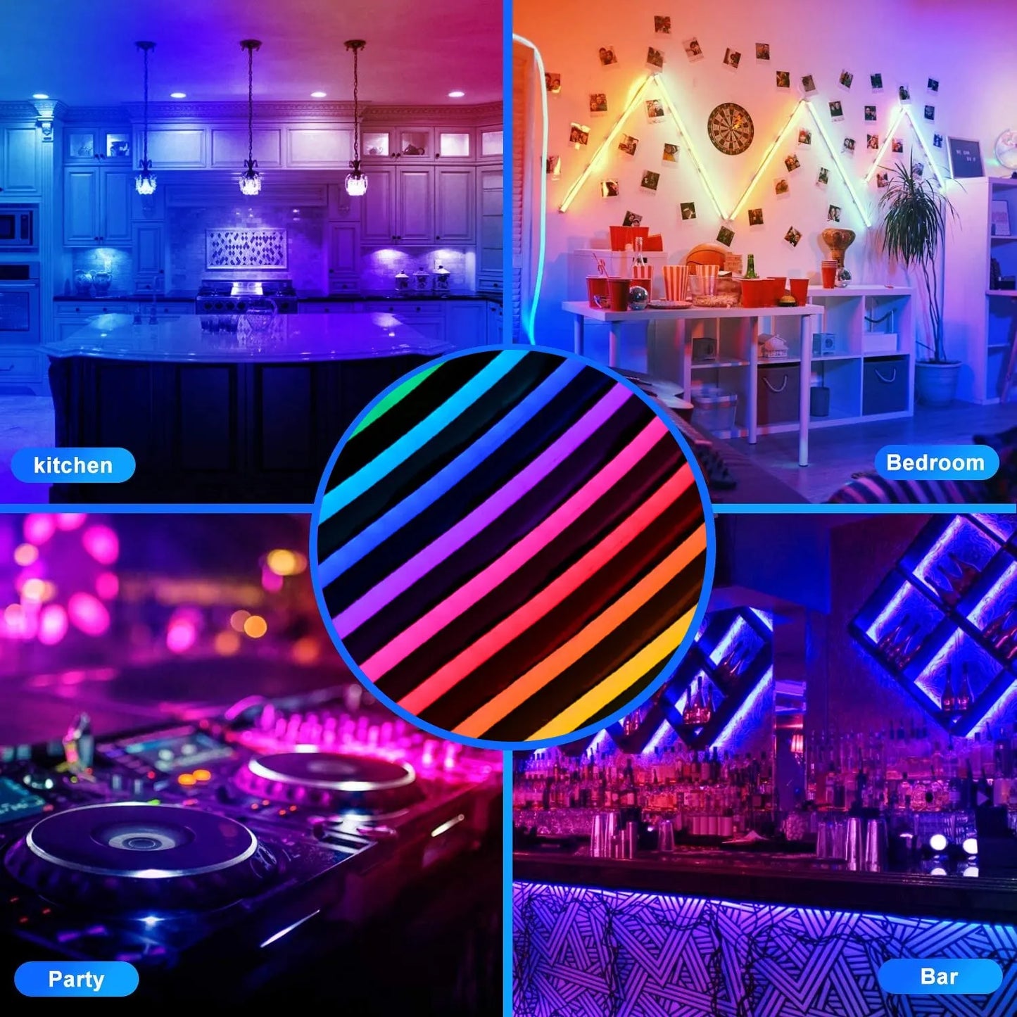 LED Flexible Silicone Neon Light RGB Strip Remote Control