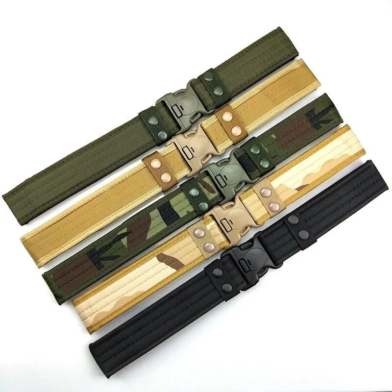 Plastic Buckle Mens Canvas Lengthened Thickened Tactical Belt