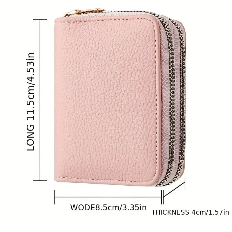 Womens Zipper Multi Card Slot Coin Purse