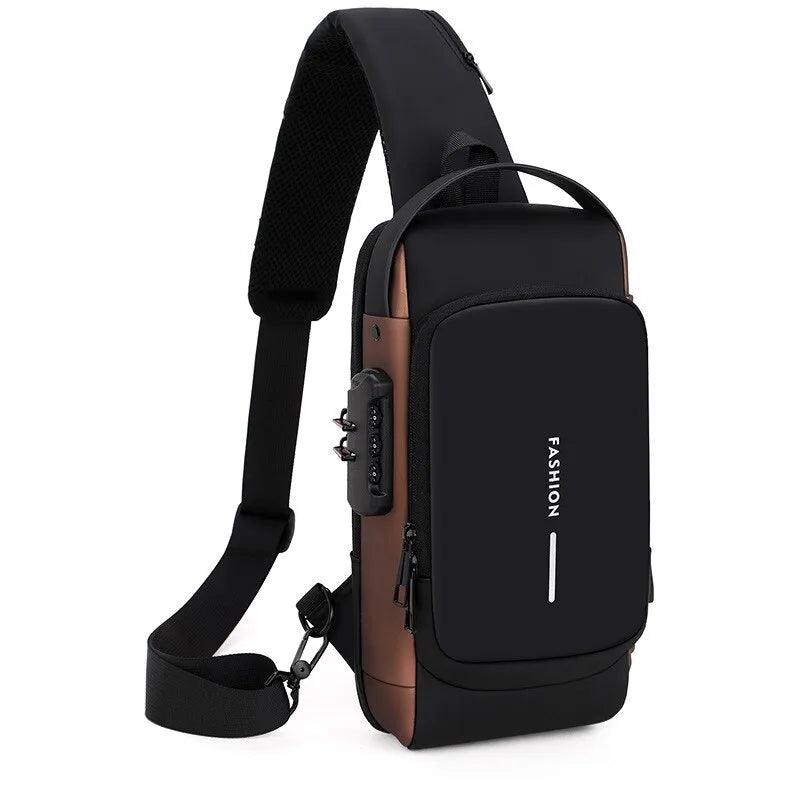 Men Multifunction Anti Theft USB Shoulder Bag - On Sale On