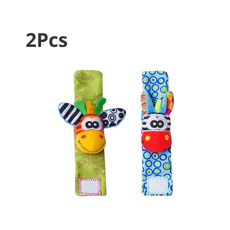 2pcs Puzzle Wrist Strap Rattle Baby Decorative Wristband