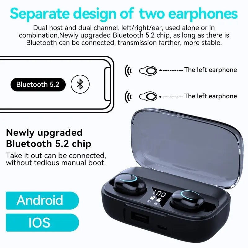 Wireless Bluetooth Headphones Smart Touch Control Earphones X10