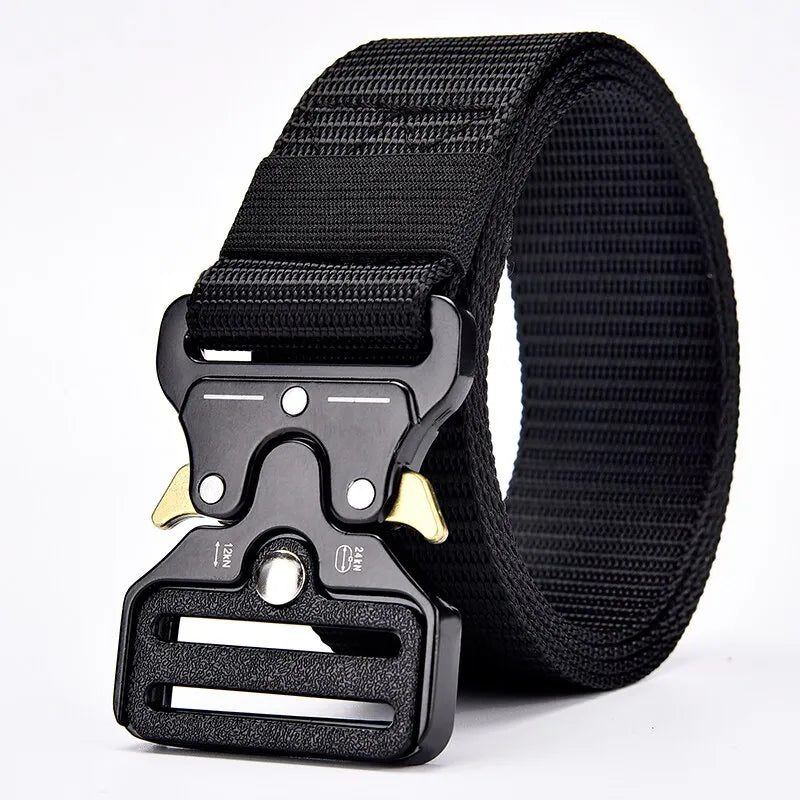 Canvas Mens Belt Outdoor Tactical Multifunction