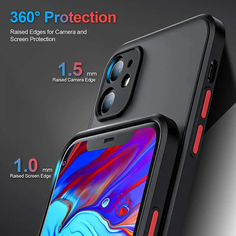 Magnetic Matte Case for iPhone 15 13 14 12 11 Pro Max Shockproof