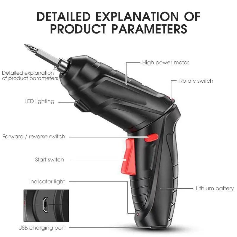 Mini Household Electric Drill Cordless Screwdriver - On Sale On