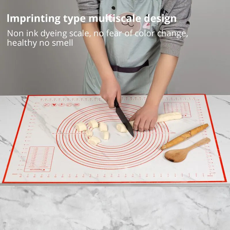 Kneading Dough Mat Silicone Baking Mat Pizza Cake Dough Maker