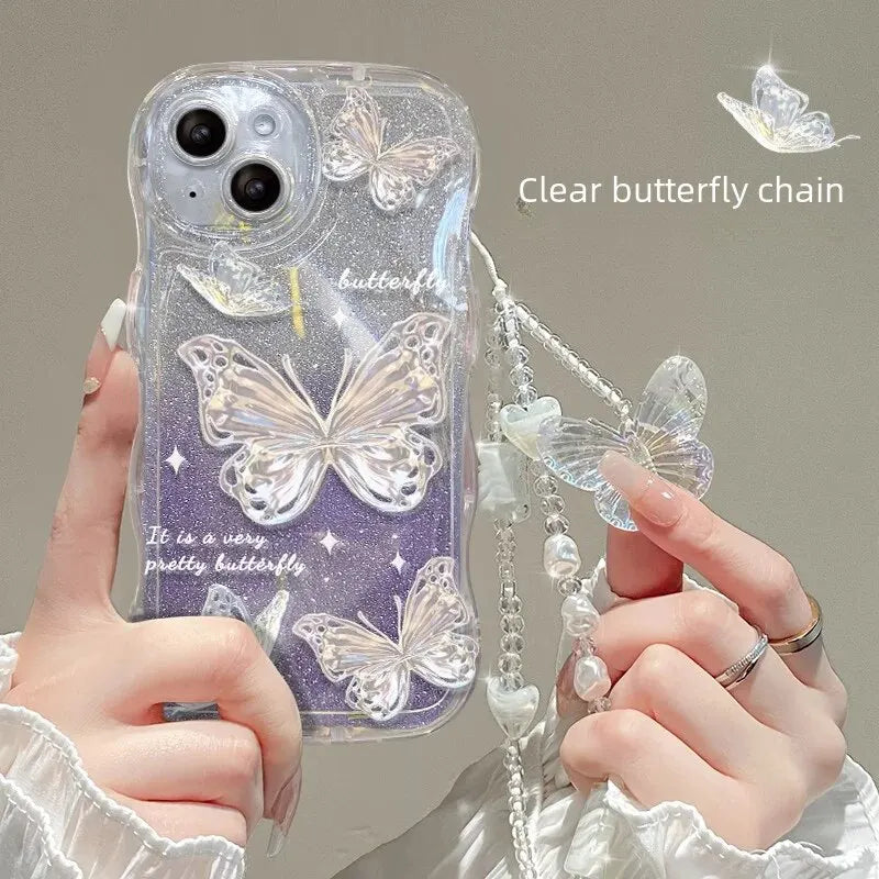 Butterfly Silicone Phone Case for iPhone 14 13 12 11