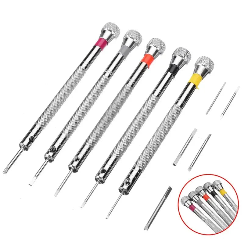 5pcs/set Steel Screwdriver for Watch Repairing