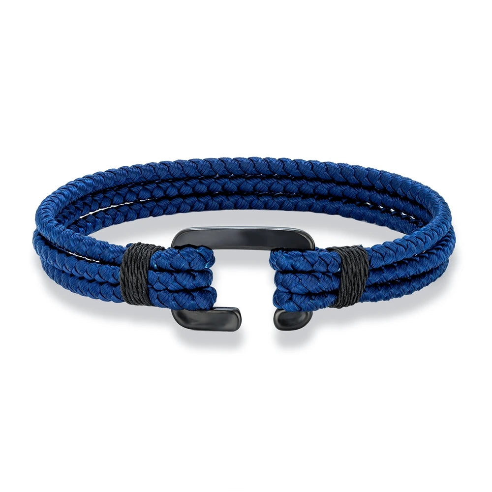 C Clasp Bracelets Mens Multilayer Keel Waterproof Rope Bracelet