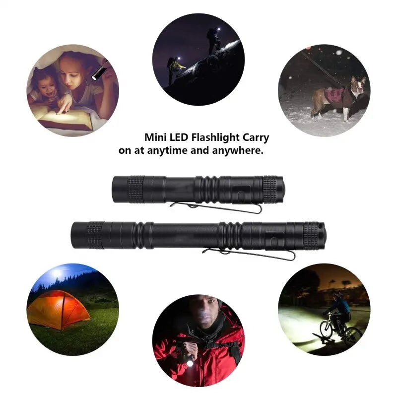 Mini Portable LED Pen Flashlight Pocket Torch