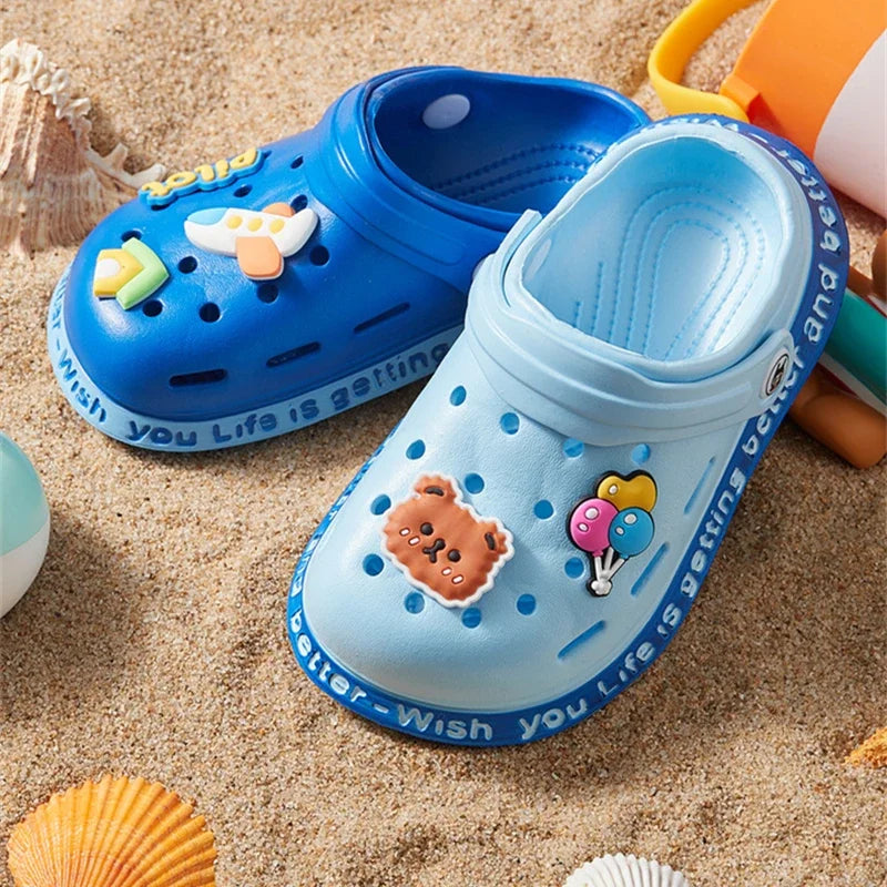 Summer Kids Sandals Hole Boys Girls Shoes Slippers