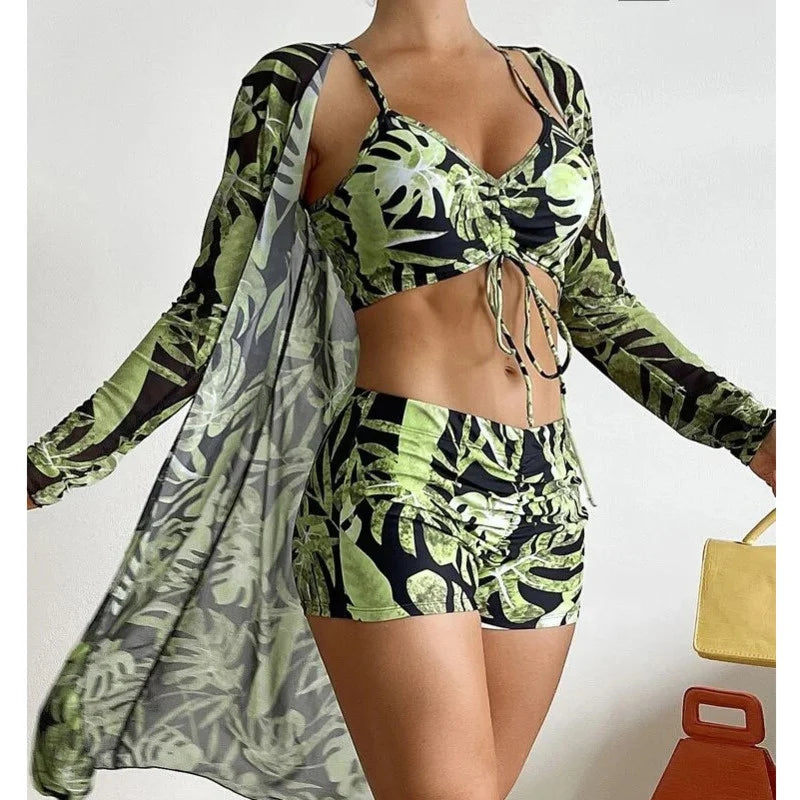 Beach Wear Three Piece Bathing Womens Swimming Suit