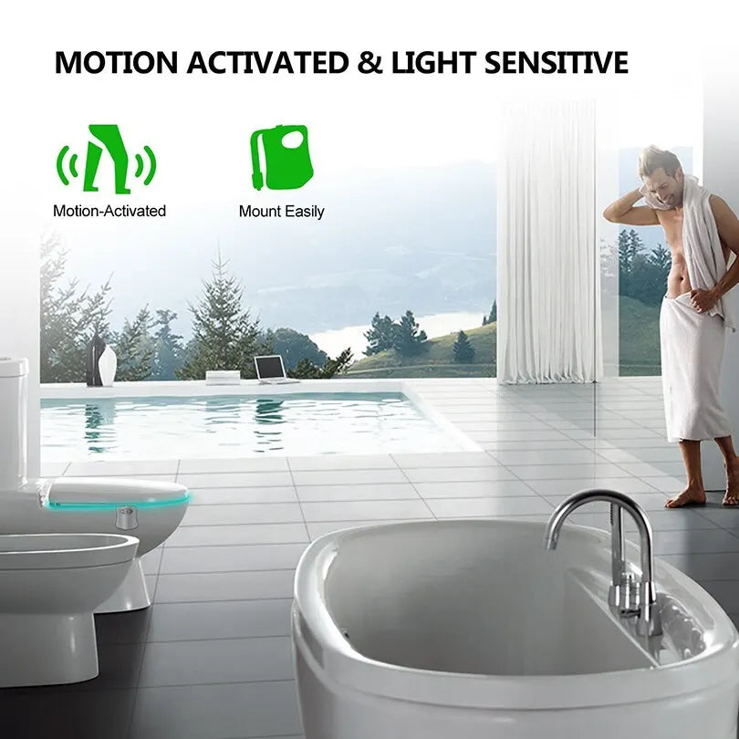 Motion Sensor Toilet LED Night Lights 8 Colors