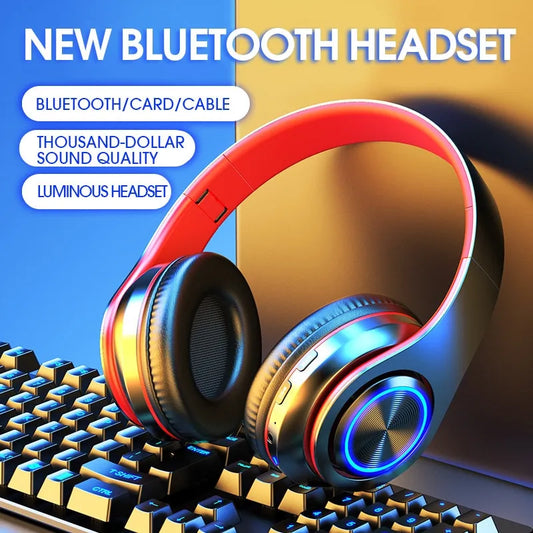 B39 Headphone Wireless Bluetooth Colorful Light Headset