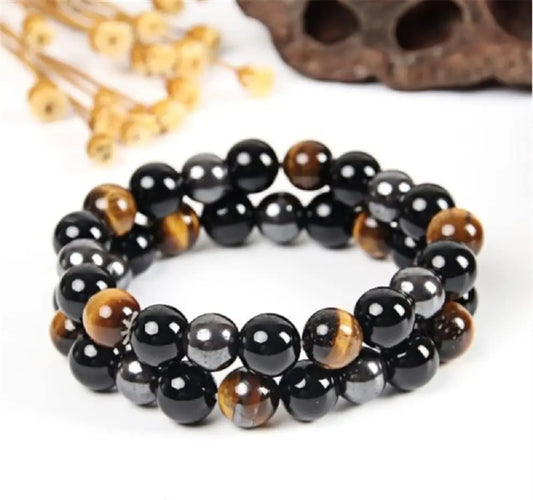 2pcs Set Triple Protection Mens Bracelet