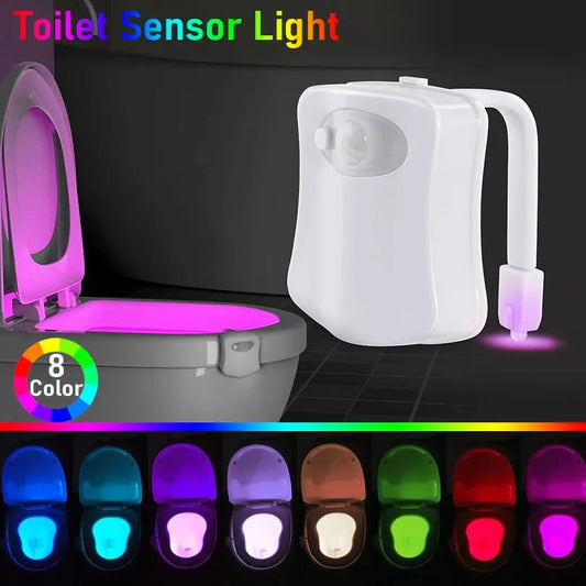 Motion Sensor Toilet LED Night Lights 8 Colors