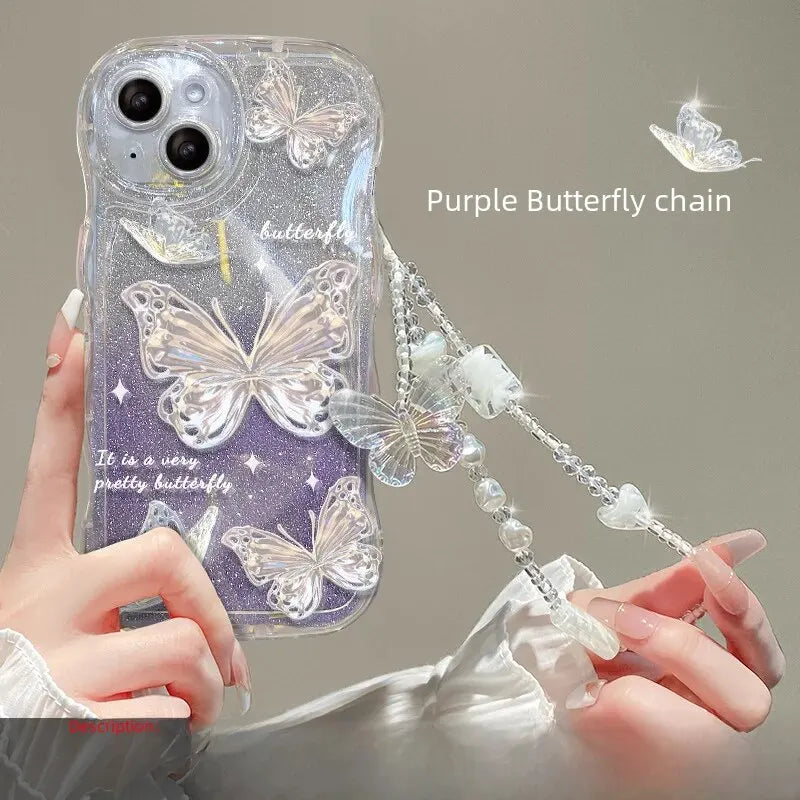 Butterfly Silicone Phone Case for iPhone 14 13 12 11