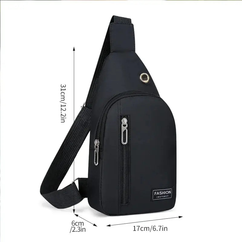 Mens Crossbody Bag Shoulder Chest Bag Outdoor Sports