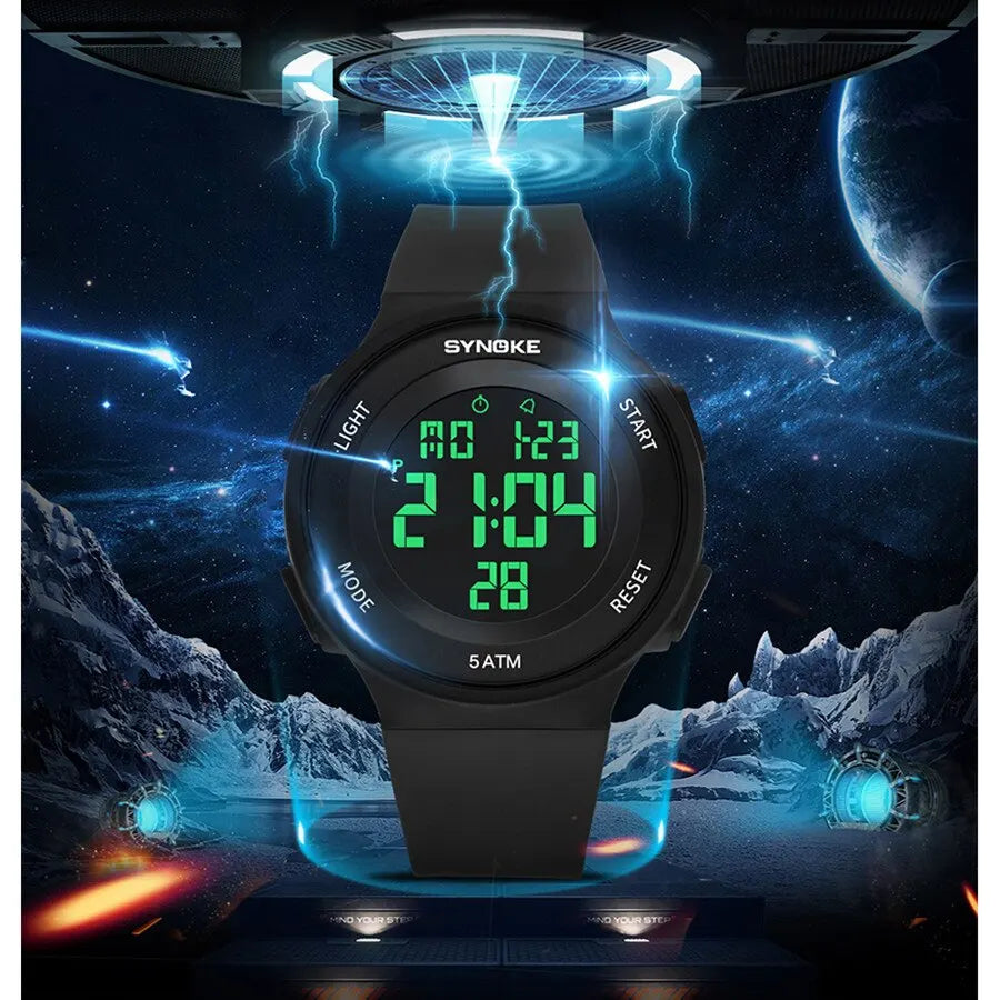 SYNOKE Mens LED Digital Sport Multifunction Watch