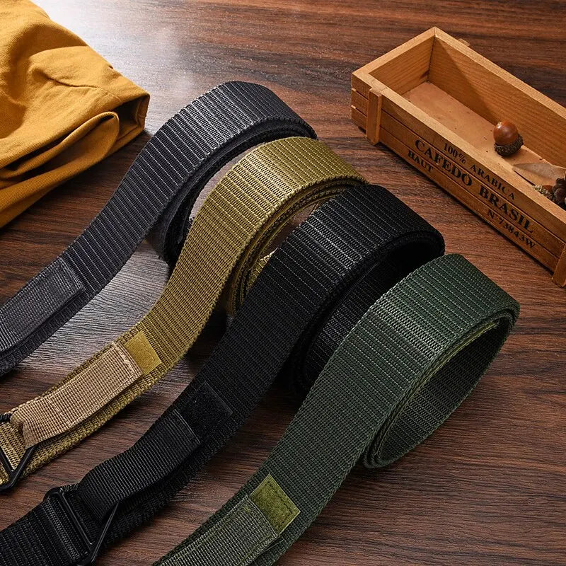 Mens Belt Outdoor Hunting Tactical Multifunction Buckle Nylon