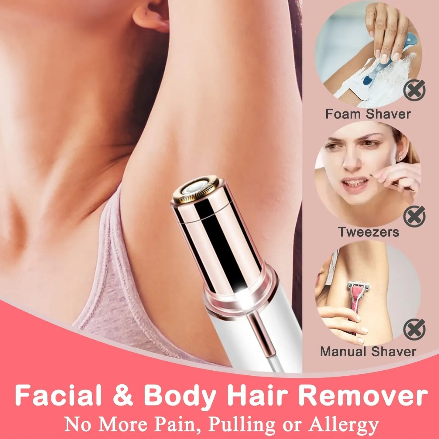 Electric Hair Remover For Womens Painless and Effective