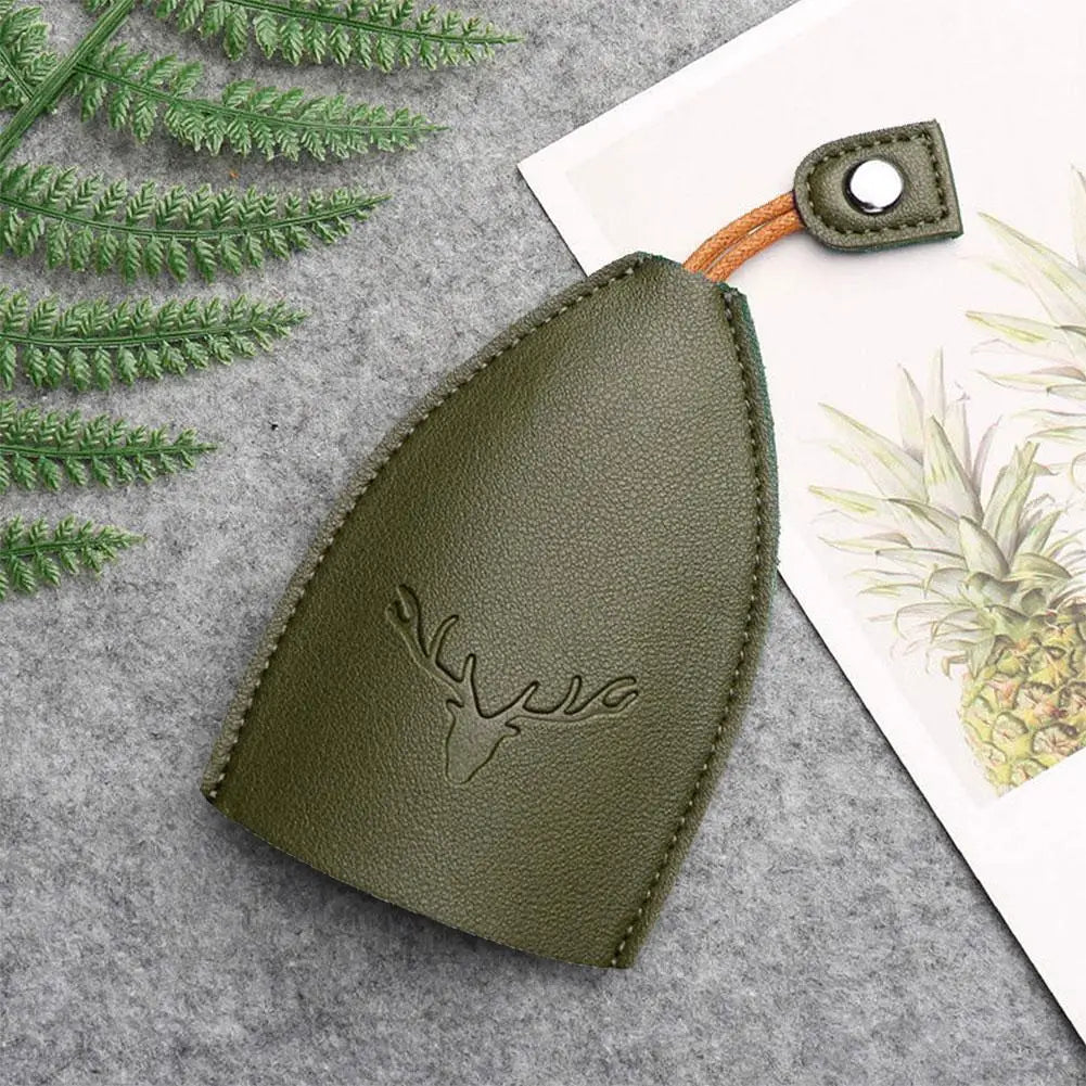 Cute Elk Design PU Leather Keychain Pull Out Key Holder