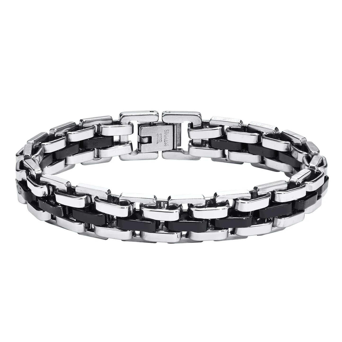 Gents Bracelet for Men Two Tone Stainless Steel Bracelets