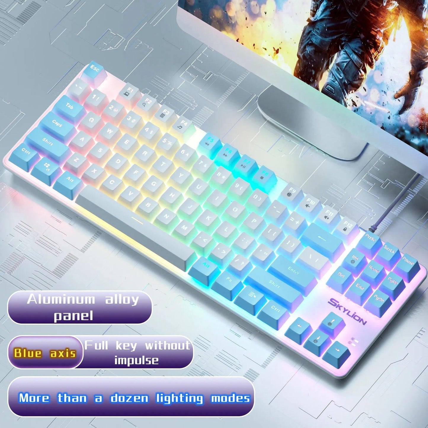 SKYLION H87 Wired Mechanical Keyboard - On Sale On