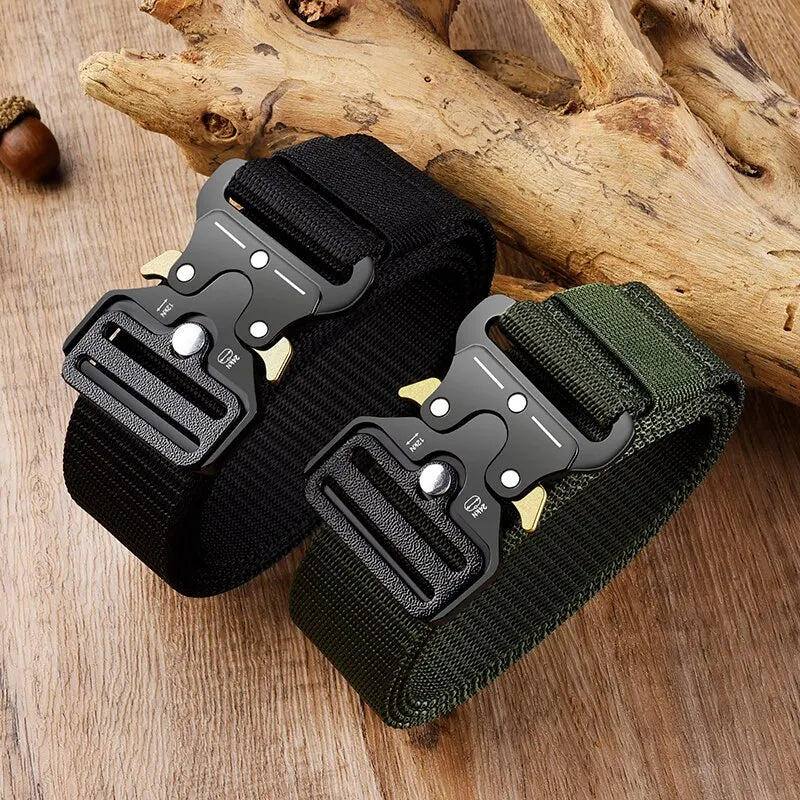 Canvas Mens Belt Outdoor Tactical Multifunction