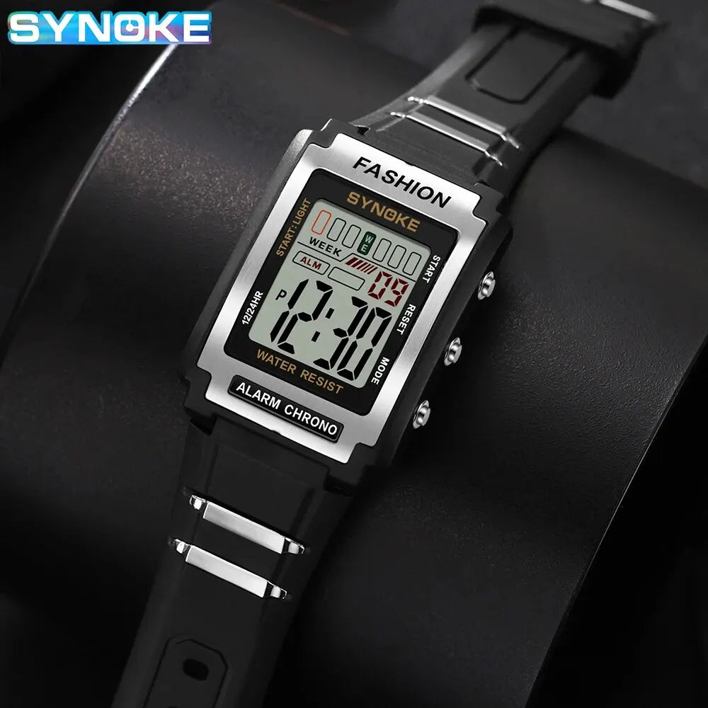 SYNOKE Mens Sports Digital Watch Waterproof 50M