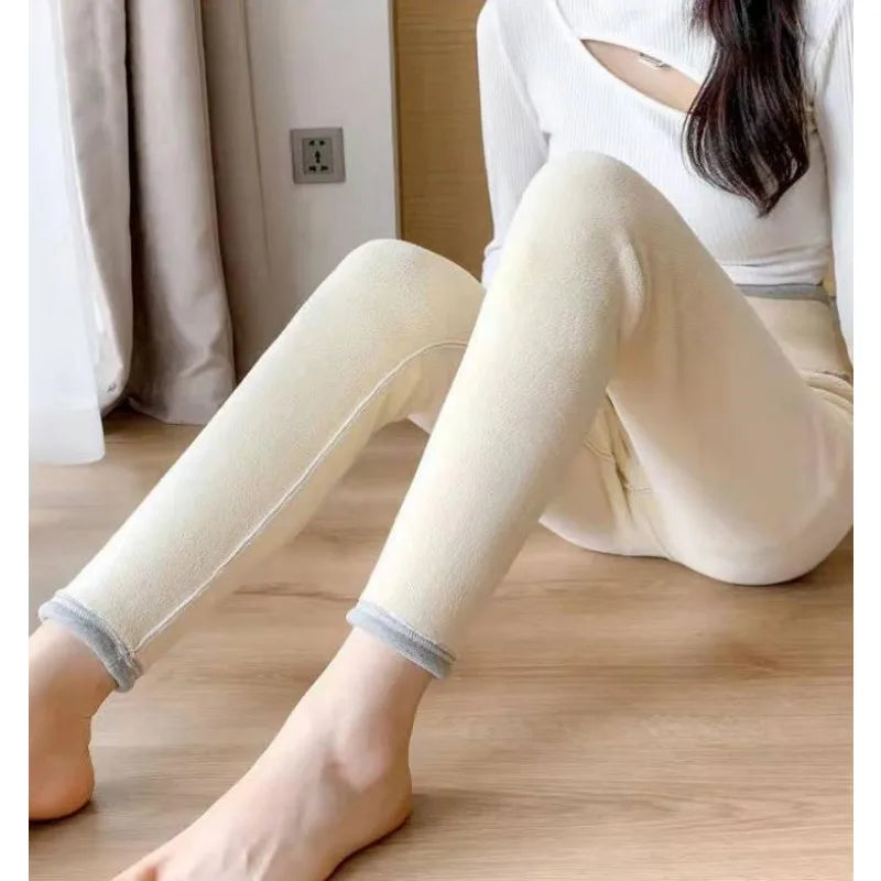 Womens Leggings Warm Leggings Thicken Hight Waist Fleece